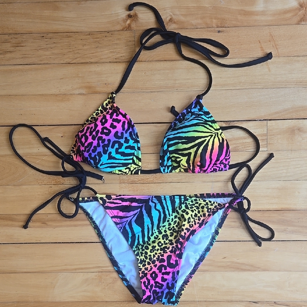 Rainbow Animal Print Bikini